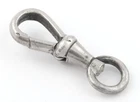 c.1900 - ANTIQUE FRENCH STERLING SILVER ALBERT SWIVEL CLASP - 25 mm