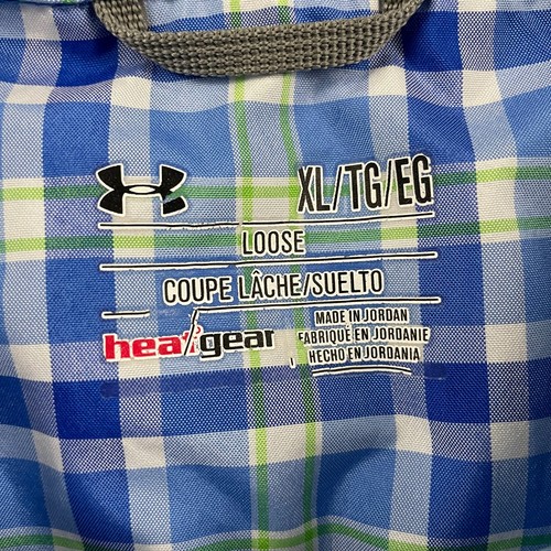 Under Armour Shirt Men XL Blue Plaid Vented Lightweight Outdoors Hiking Fishing - Picture 3 of 15