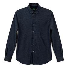 Scotch Soda Mens Large Blue Button Up Long Sleeve Shirt Amsterdam Couture - CJ