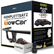 Für AUDI Q5 Typ FYB, FYG Anhängerkupplung starr +eSatz 7pol 05.2016-jetzt NEU
