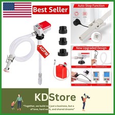 Universal Fit Fuel Transfer Pump with 51'' Hose - Perfect for Gas, Diesel,  Oil