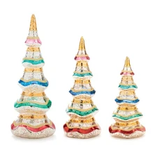 Melrose Multicolor Mercury Glass Pine Tree (Set of 3)