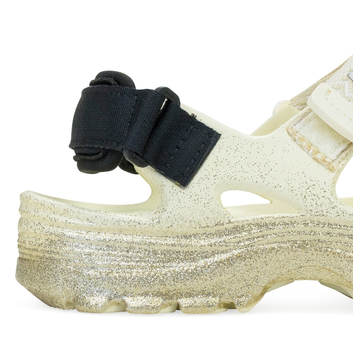 NWOT Lanvin x Suicoke WAKE CURB Sandals Gold Glitter Men’s Size 12 EU 45 NIB LANVIN GOLD/BEIGE X SUICOKE WAVE LACETS CURB SANDALS  main image 4