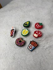 Lot of 7 Jibbitz Shoe Charms for Crocs Food Theme CLEAN/MINT 2