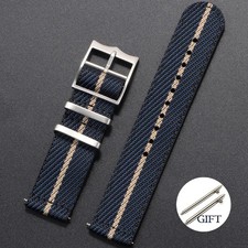   20/22mm Nylon Watch Strap Woven Canvas Military Sport Quick Release Band