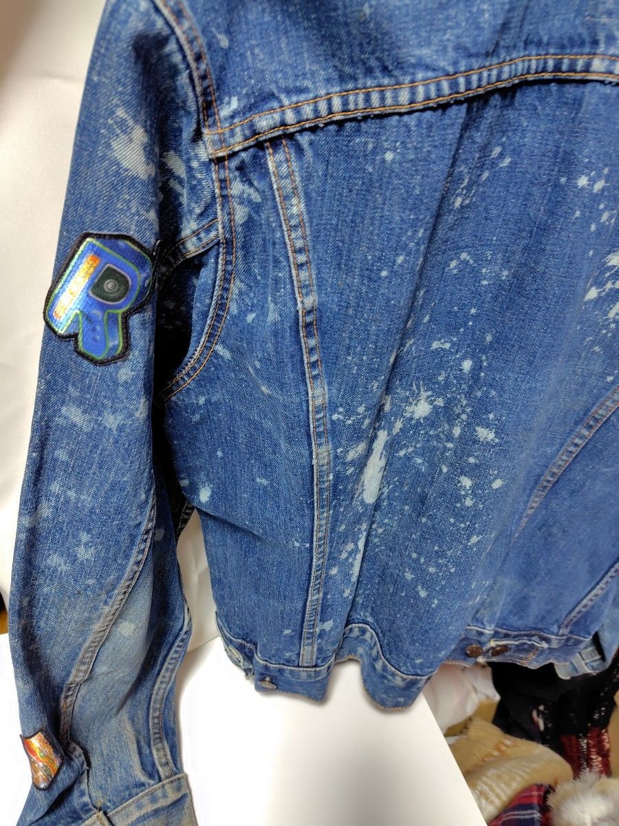 APPLEBUM vintage denim jacket patchwork damage pr… - image 9
