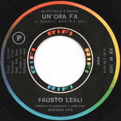 Fausto Leali   Un'Ora Fa/Non L'Hai Capito