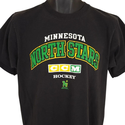 #ad Minnesota North Stars CCM Hockey black shirt VK09859 $30.99