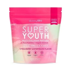 SkinnyFit Super Youth Collagen Peptides STRAWBERRY WATERMELON 9.38 oz 28 Serv