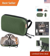 Lightweight Waterproof Gadget Organizer - Travel Case for Electronics, Green
