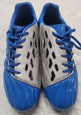 FILA Calcio 11 Men's size 9 Blue and Silver Soccer Cleats Damaged Read B