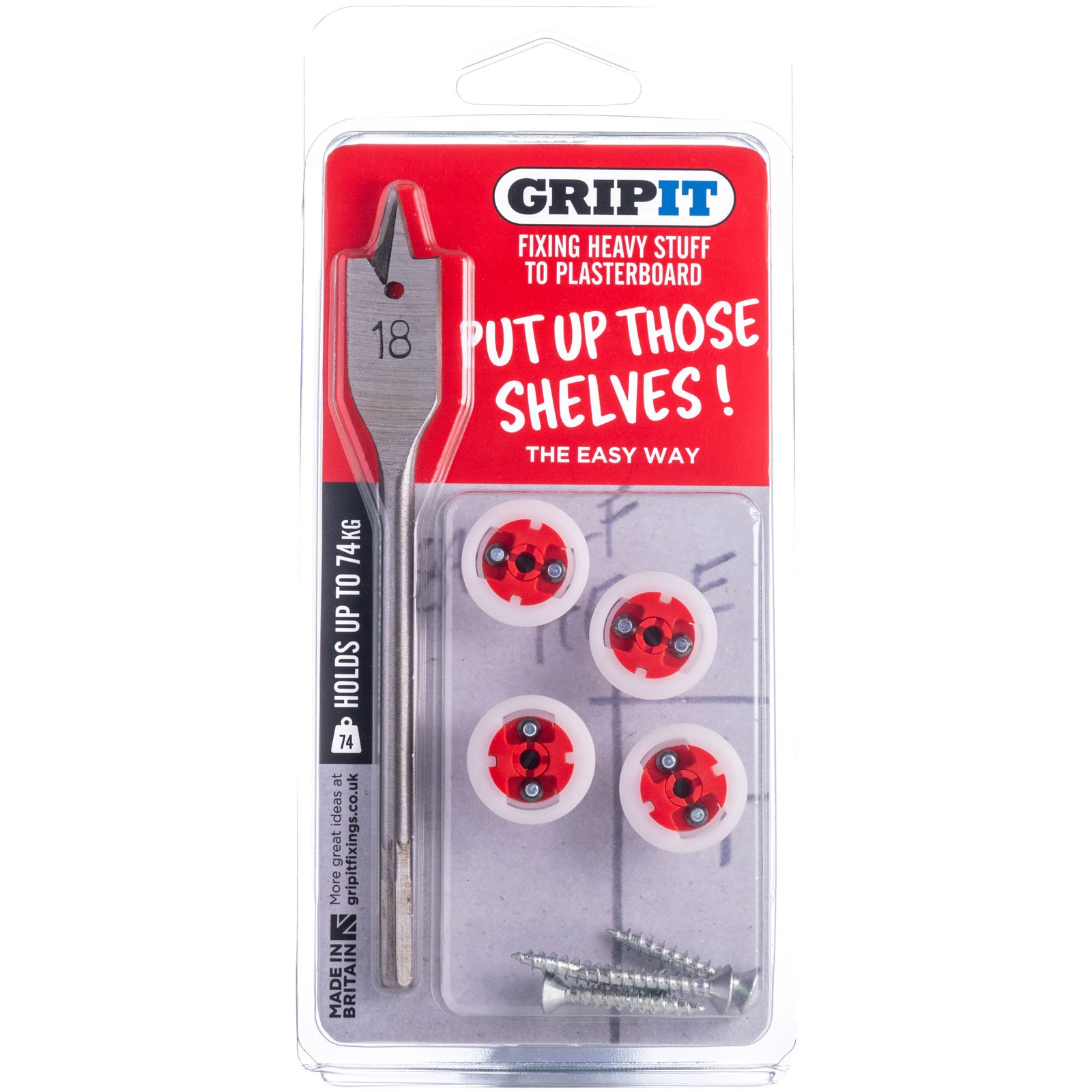 Gripit Shelf Kit Clam Pack