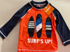 BOYS SURF BOARD RASH GUARD SWIM TOP 12-18 MTHS BY GYMBOREE