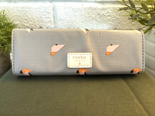 Authentic Fossil Origami Bird Print Sunglasses / Eyeglass Hard Case