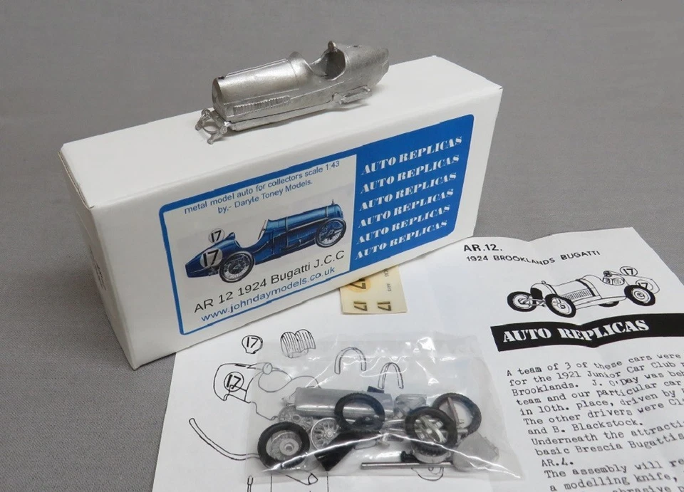 1:43  AUTO REPLICAS   A.R.  12    1924 BUGATTI J.C.C.    WHITE METAL KIT - Image 3 of 4