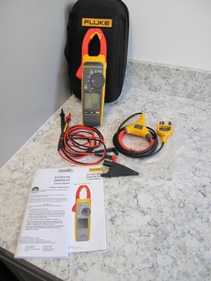 Fluke 377 FC true rms digital handheld clamp meter w/ iflex i2500-18 + bag+leads