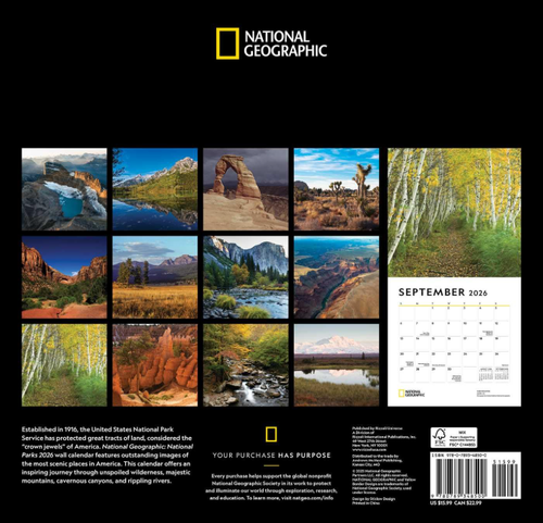 National Geographic: National Parks 2026 Wall Calendar by National National... - Picture 2 of 5