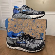 Brooks Addiction Walker 2 Shoes Mens Size 13 Silver Blue Running D Sneakers