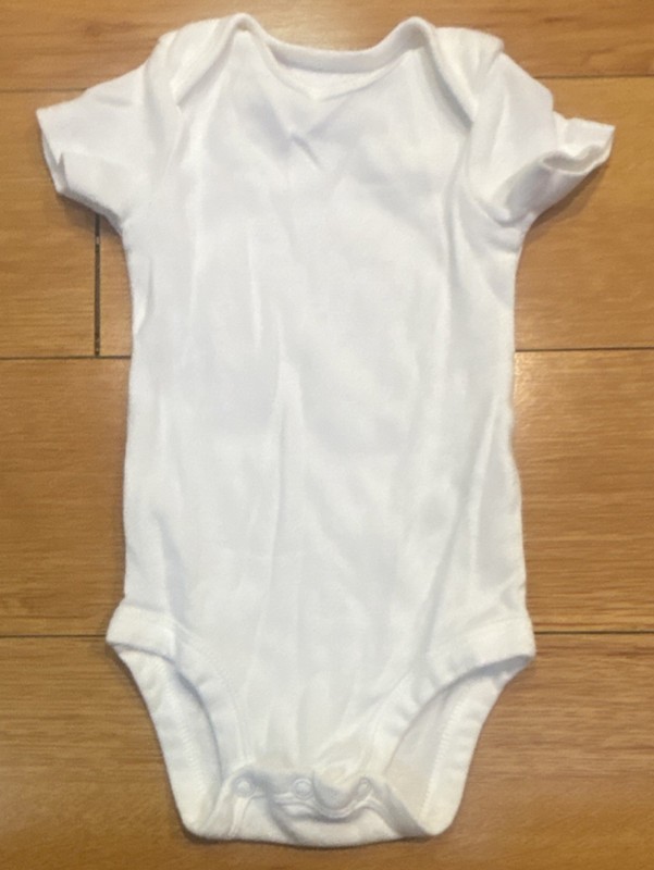 Carter's White Short Sleeve Bodysuit One-Piece for Baby 3 Months