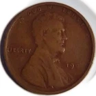 1909 (P) Lincoln Wheat Cent Very Fine Penny VF Medium Brown Free Post