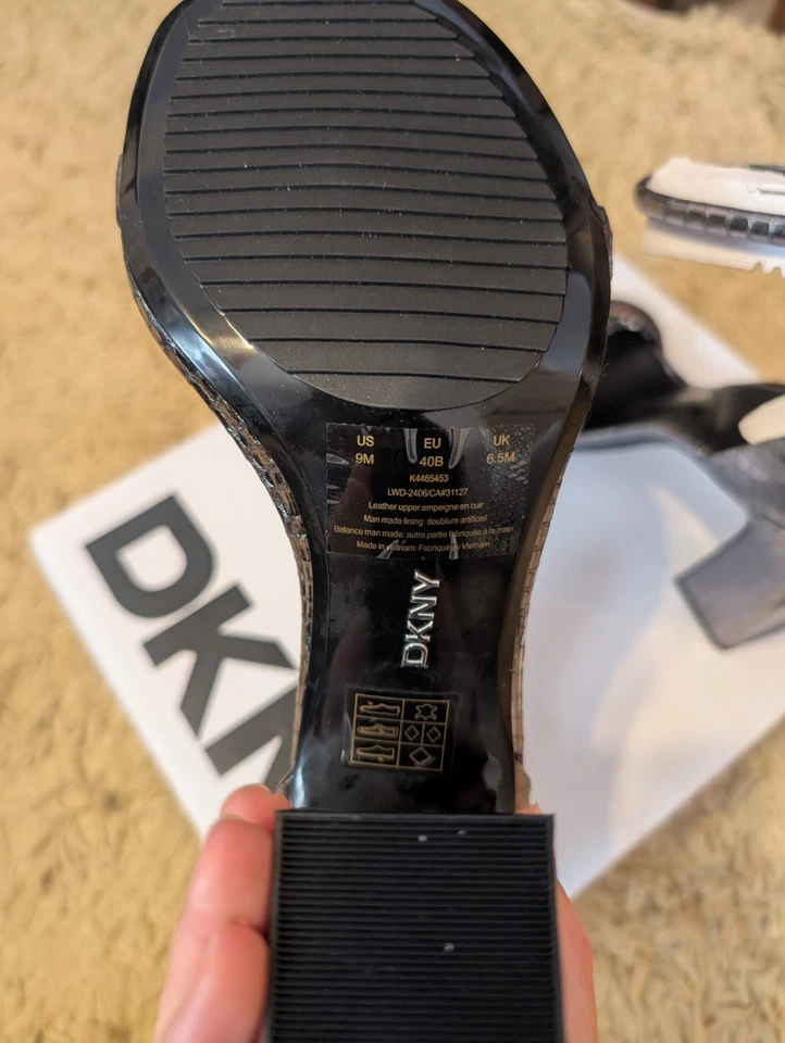 DKNY Waylin - Sandalias con correa al tobillo Tacones Mujer Zapatos US9 Foto 4 de 4