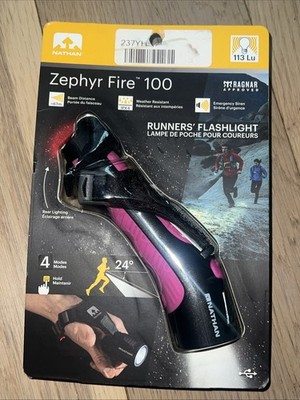 Nathan Zephyr Fire 100 Runners Handheld Flashlight Black/pink  Running Ragnar