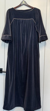 Vintage Komar USA Velour Housecoat Robe Gray Pink Women s Small Leisure Living