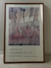 Vtg 1980 Santa Fe Chamber Music Festival Poster 25x40" Framed under Glass NICE!
