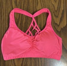 Crisscross Back Pink Sports Bra