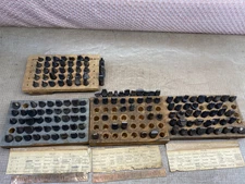 1920-50's Metal Press Stamps Punch Old Jewelry Tools w/Names Detroit Medal Badge