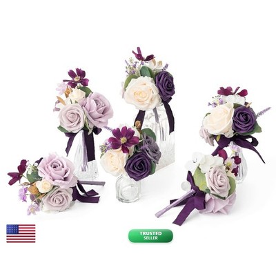 Ling'S Moment Lings Moment Wedding Flowers Mini Bridesmaid Bouquets Set Of 6