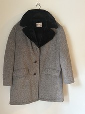 Vintage 1960s The Northwest Wool Coat Faux Fur Collar Allied Clothiers Size 42