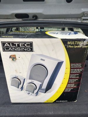 Altec Lansing AVS300 Multimedia 3 Piece Speakers & Subwoofer - NEW! Open Box VTG