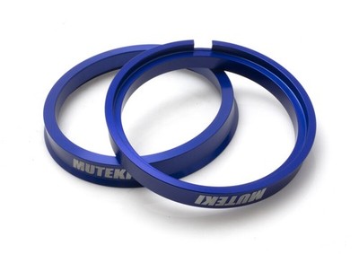 Wheel Mate Muteki For Tesla Hub Ring Set 73mm X 64mm, 2-Piece Blue