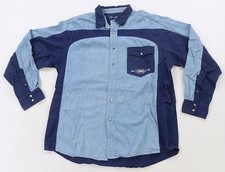 Rare VTG WRANGLER Western Aztec Pocket Color Block Paneled Casual Shirt 90s SZ L