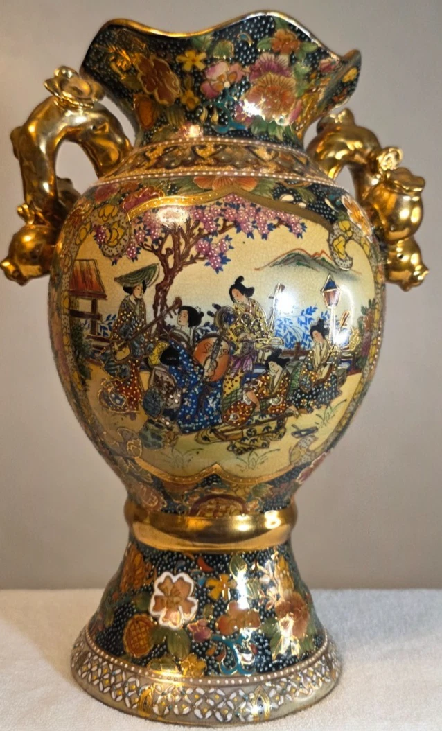 萨摩在日本古董花瓶| eBay