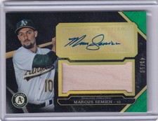 Marcus Semien 2016 Topps Triple Threads Triple Threads Auto Relics Emerald #/50