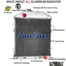 4-row Aluminum Radiator Fit Ford Pickup Mercury Base Chevy Gm V8 1942-48 Fongoff