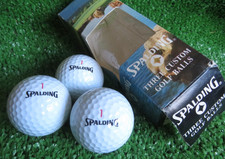 VINTAGE Spalding 1 Three Custom Golf Balls VIDEO Three Ball Boxed Set NOS USA