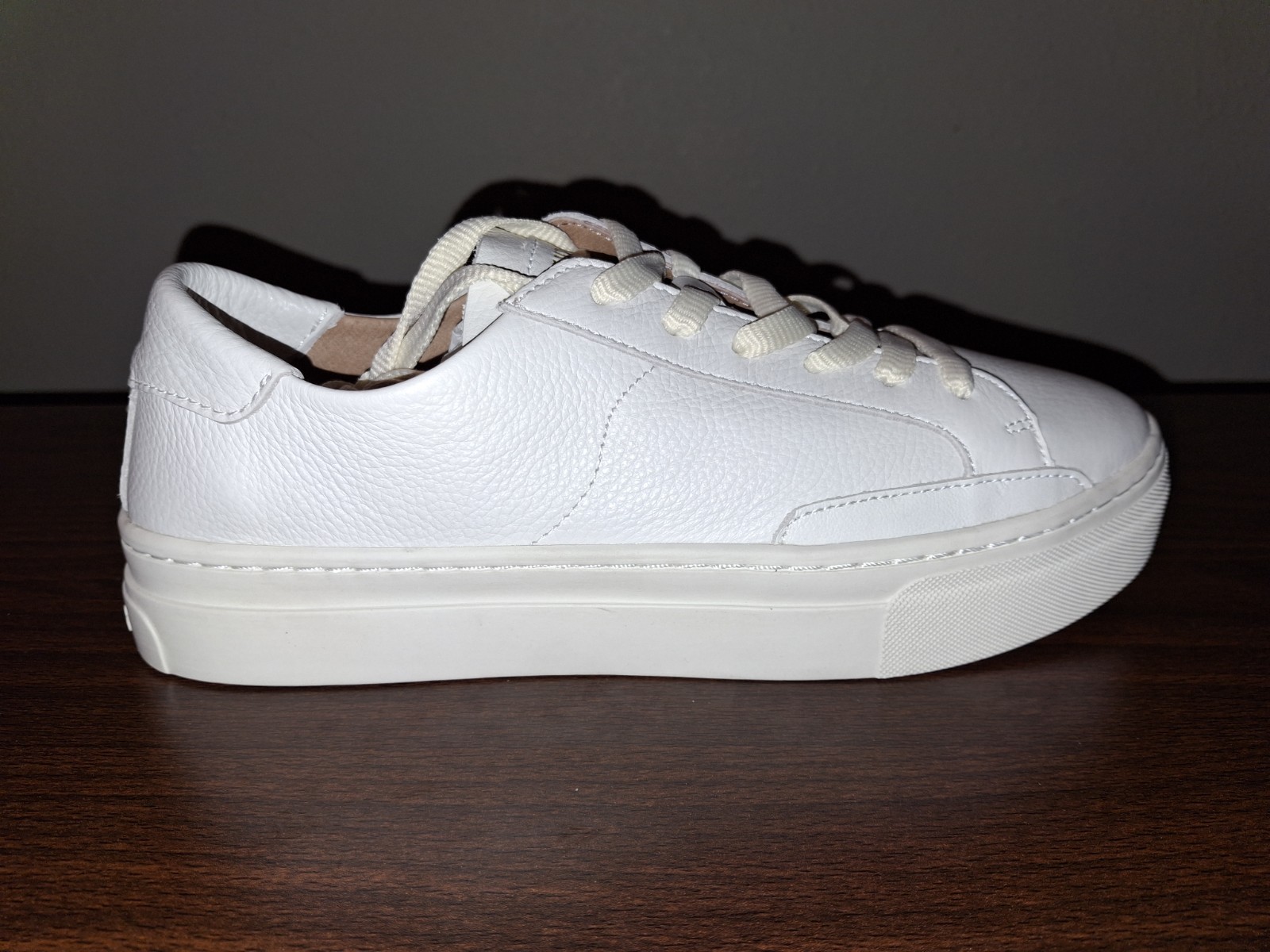 Soludos Ibiza Platform White Leather Sneaker Women's EU 38.5 US 8