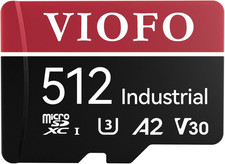 512GB Industrial Grade Microsd Card, U3 A2 V30 High Speed Memory Card with Adapt
