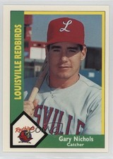 1990 CMC AAA Louisville Redbirds Green Back Gary Nichols #25 0q3