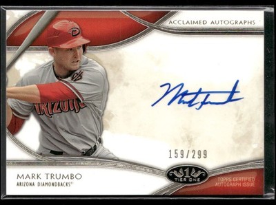2014 Topps Tier One - Acclaimed Autographs #AA-MTU Mark Trumbo #/299