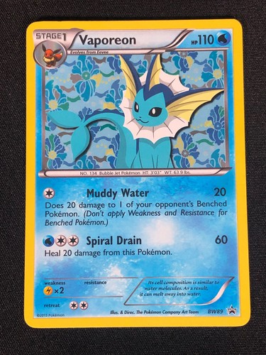 Pokemon Vaporeon BW89 Holo (LP)