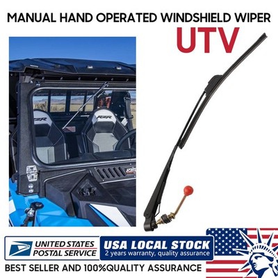 UTV Manual Hand Operated Windshield Wiper Rubber Blade Fit for Can am Polaris S2