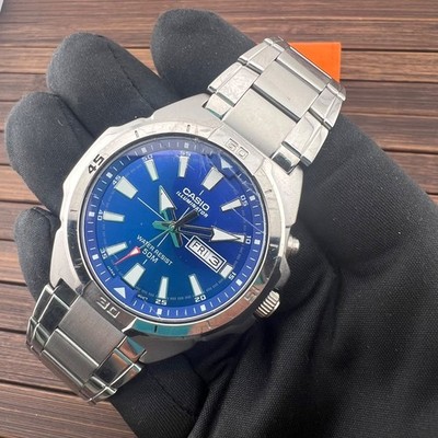 Casio Illuminator Watch Reference 5373 Stainless Steel 44mm Quartz Working