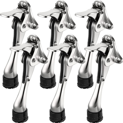 6 Stück Schwerlast Türstopper 6 Zoll Metall Kickdown Türstopper mit Adjus...