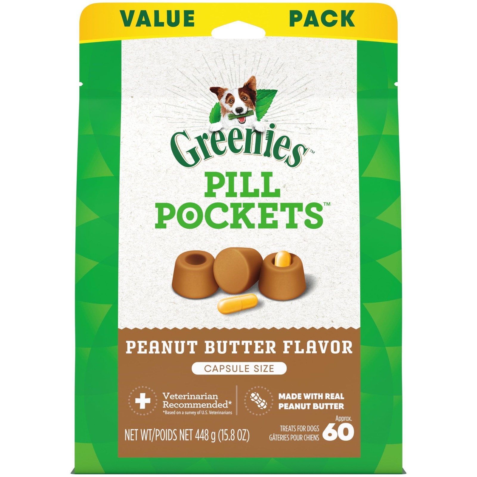 Greenies Pill Pockets for Dogs Large Size, Dog Treat Pouch f
