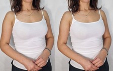 2 x Ex High Street M&S Ladies Stretch Sleeveless Vest or Camisoles Size 6-24