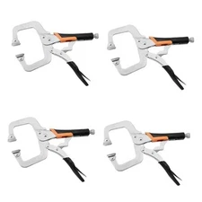 9-Inch C-Clamp Locking Pliers,Heavy Duty Vise Grip Welding Clamp 9 inch 4 Pack